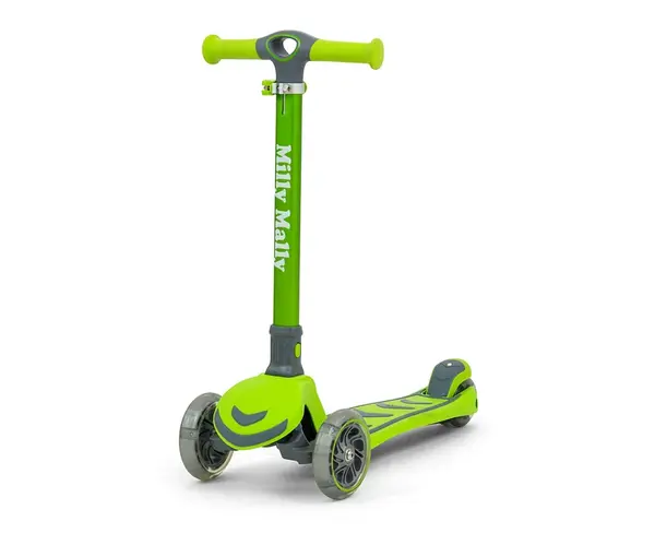 Milly Mally Dětská tříkolová koloběžka BOOGIE Scooter LED - zelená