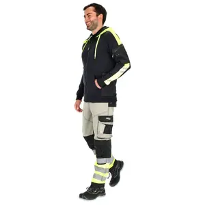 Mikina s kapucí MECHANICK, 3XL, černá, STALCO PERFECT