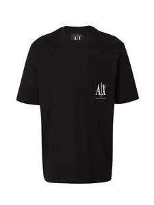 ARMANI EXCHANGE Tričko  čierna / biela