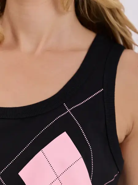 Černý dámský tank top z bavlny