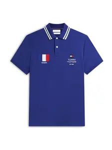 TOMMY HILFIGER Tričko  kráľovská modrá / červená / biela