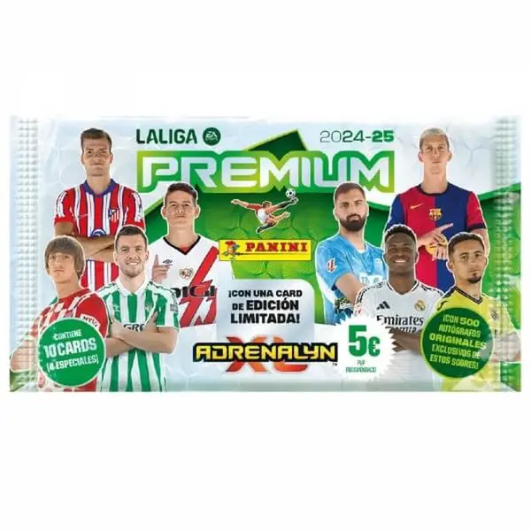 Fotbalové karty Panini LaLiga 2024/2025 Adrenalyn Premium Booster Balíček