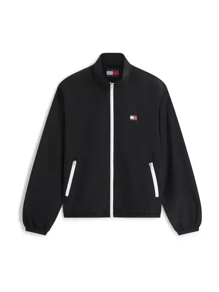 Tommy Jeans Prechodná bunda 'Logo Ripstop Relaxed'  čierna