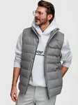 Ombre Men's quilted wool sleeveless jacket - grey melange