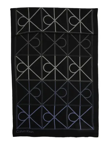 Calvin Klein Šál  nebielená / modrofialová / čierna