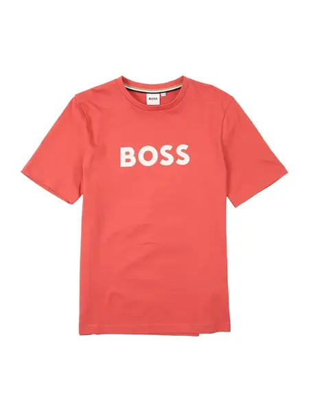 BOSS Tričko  červená / biela