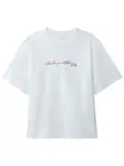Calvin Klein Jeans Tričko  burgundská / biela