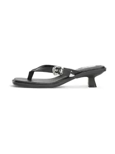 Tommy Jeans Žabky 'Kitten Heel Toe Post'  čierna