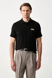 Karl Lagerfeld polo pánské bavlněné s elastanem