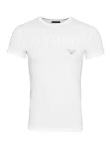 Emporio Armani Tričko  čierna / biela