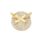 Brass Micro Pave Cubic Zirconia Pendants