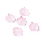 Transparent Spray Painted Glass Beads