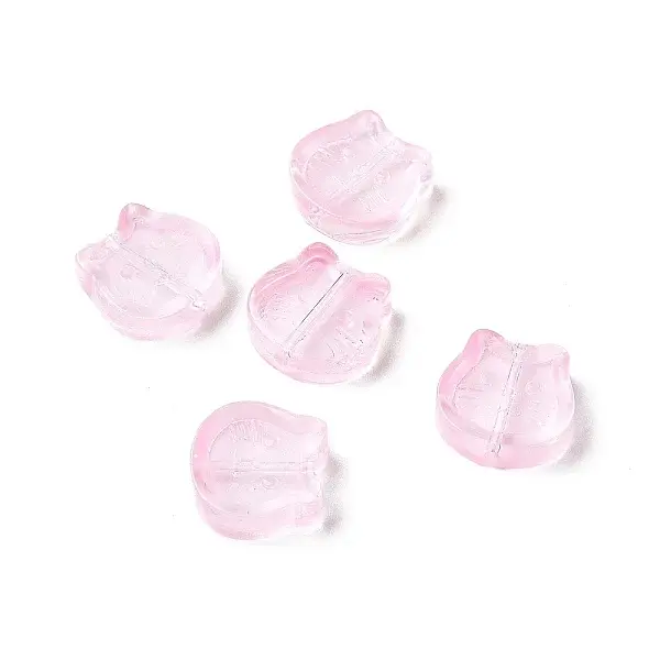 Transparent Spray Painted Glass Beads