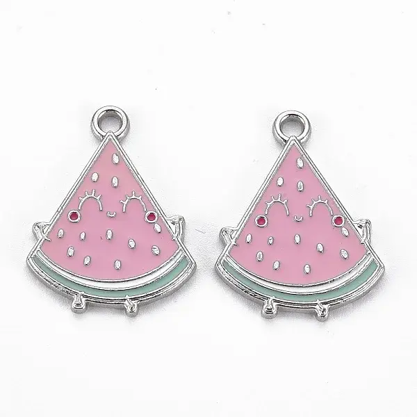 Rack Plating Alloy Enamel Pendants