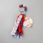 Baseball Polyester & Wood & Zinc Alloy & Acrylic Pendant Keychains