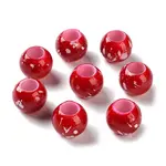 Spray Painted ABS Plastic European Beads
