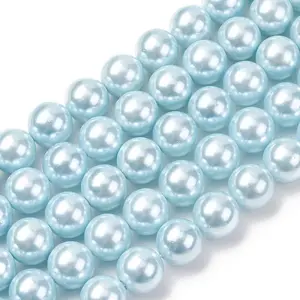 Electroplated Shell Pearl Beads Strands