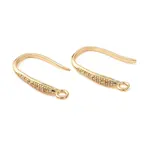 Brass Micro Pave Cubic Zirconia Earring Hooks
