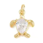 Brass Micro Pave Cubic Zirconia Pendants
