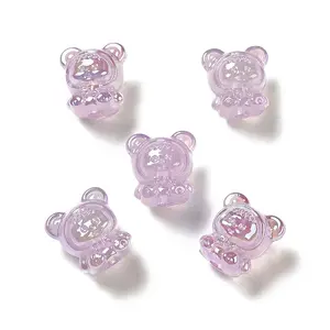 UV Plating Rainbow Iridescent Acrylic Beads