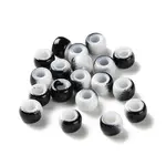 Spray Painted ABS Plastic European Beads