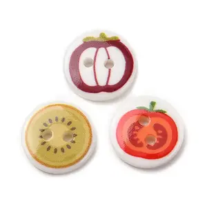 2-Hole Printed Opaque Resin Buttons