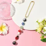 Mushroom & Evil Eye Handmade Lampwork Beads and Acrylic Pendant Decorations
