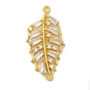 Brass Micro Pave Cubic Zirconia Pendants