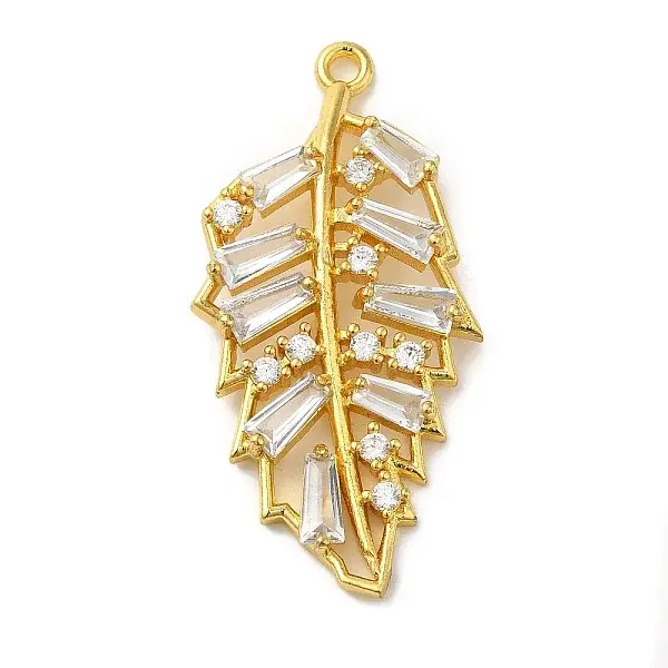 Brass Micro Pave Cubic Zirconia Pendants