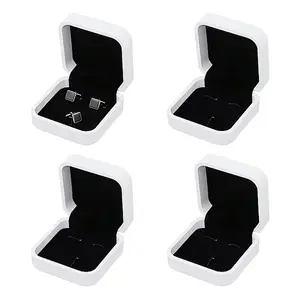 Plastic Cufflink Packing Boxes with Flip Hinged Lid
