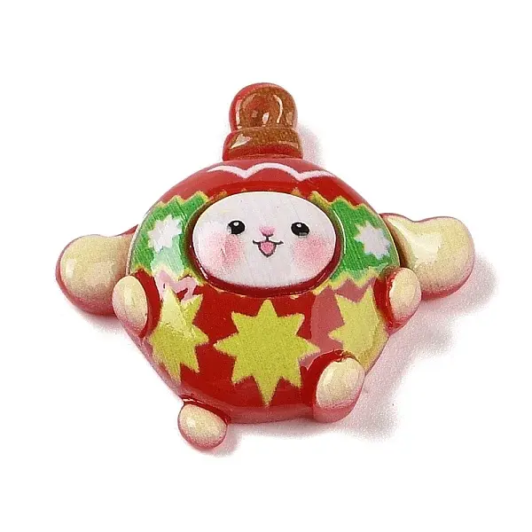 Christmas Rabbit Theme Opaque Resin Decoden Cabochons