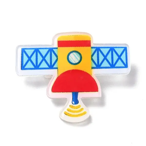 Satellite Acrylic Safety Brooch