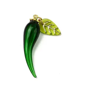 Brass Enamel & Handmade Lampwork Pendants
