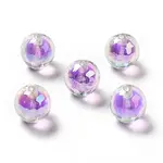 Two Tone UV Plating Rainbow Iridescent Acrylic Beads