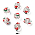 Christmas Transparent Glass Enamel Beads