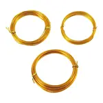 3 Rolls 3 Styles Round Aluminum Wire