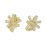 Bowknot Brass Micro Pave Cubic Zirconia Stud Earrings for Women