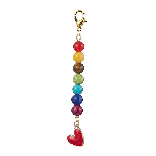 Alloy Enamel Heart Pendant Decorations
