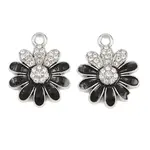 Alloy Black Enamel Pendants