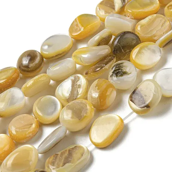 Natural Yellow Shell Beads Strands