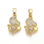 Brass Micro Pave Cubic Zirconia Pendants