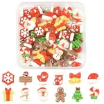 48Pcs 12 Styles Christmas Opaque Resin Decoden Cabochons