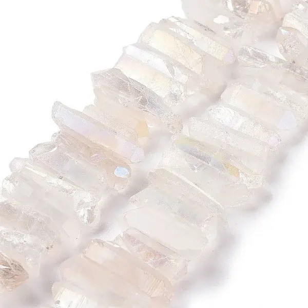 Natural Quartz Crystal Points Beads Strands