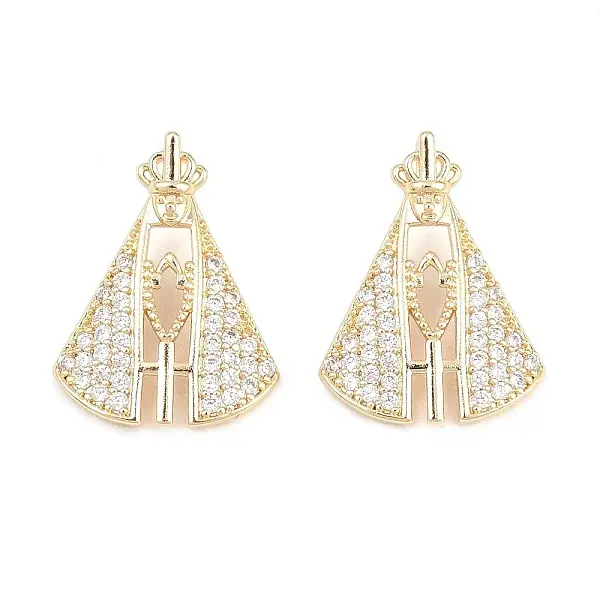 Religion Brass Micro Pave Clear Cubic Zirconia Pendants