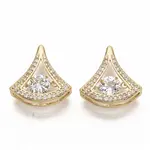 Brass Micro Pave Clear Cubic Zirconia Charms