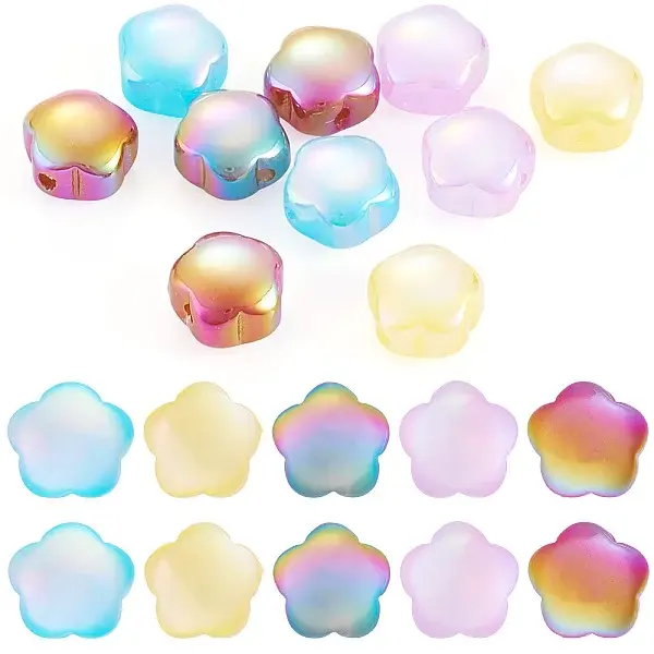 10Pcs Transparent Resin UV Reactive Beads
