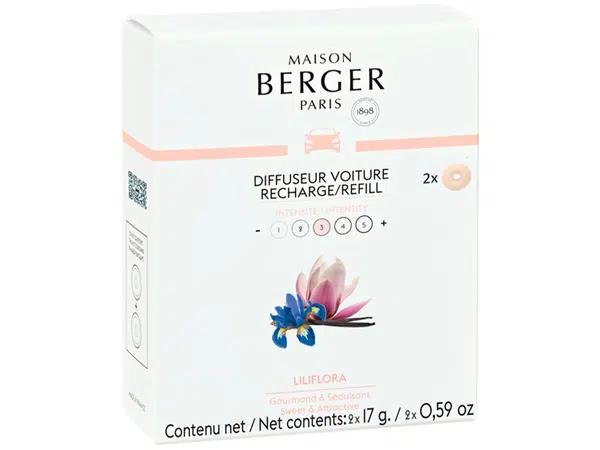 Maison Berger Paris Náhradní náplň do difuzéru do auta Magnólie Liliflora (Car Diffuser Recharge/Refill) 2 ks