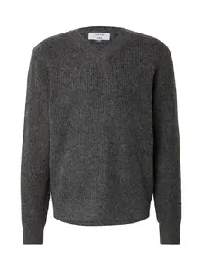 DAN FOX APPAREL Sveter 'Devin'  sivá melírovaná