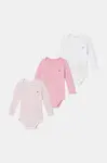 Tommy Hilfiger body dojčenské bavlnené s elastanom 3-pak