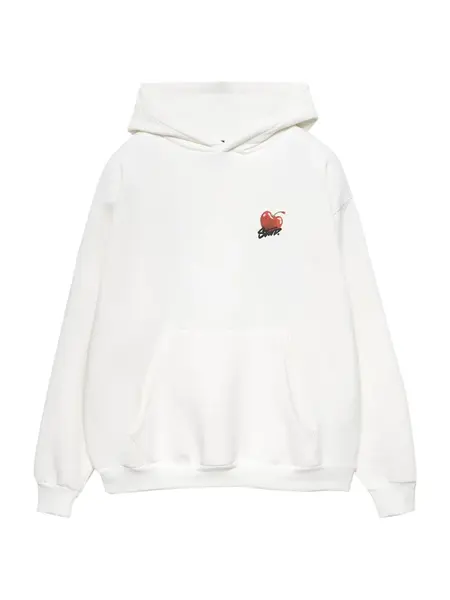 Pull&Bear Mikina 'Cereza STWD'  zelená / červená / čierna / biela